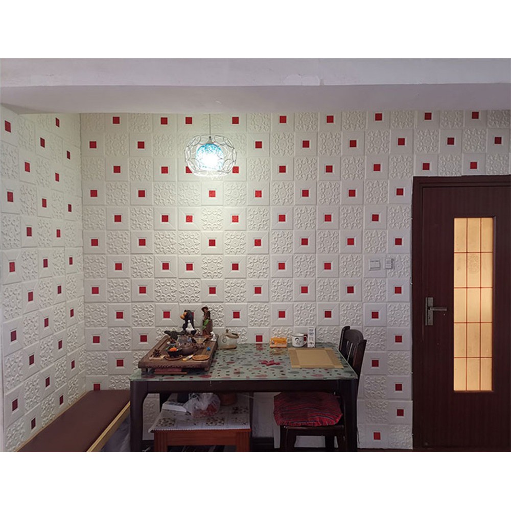 Wallpaper Dinding 3D Wallpaper Stiker Ukuran 70X77 Foam Batu Bata Warna Wall Sticker Interior Rumah Bagus