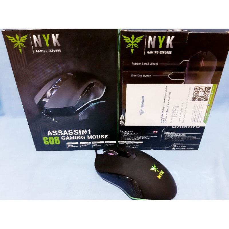 MOUSE KABEL GAMING NYK G06 ASSASSIN 1 LED RGB, MOUSE GAMING ASSASIN1 G606