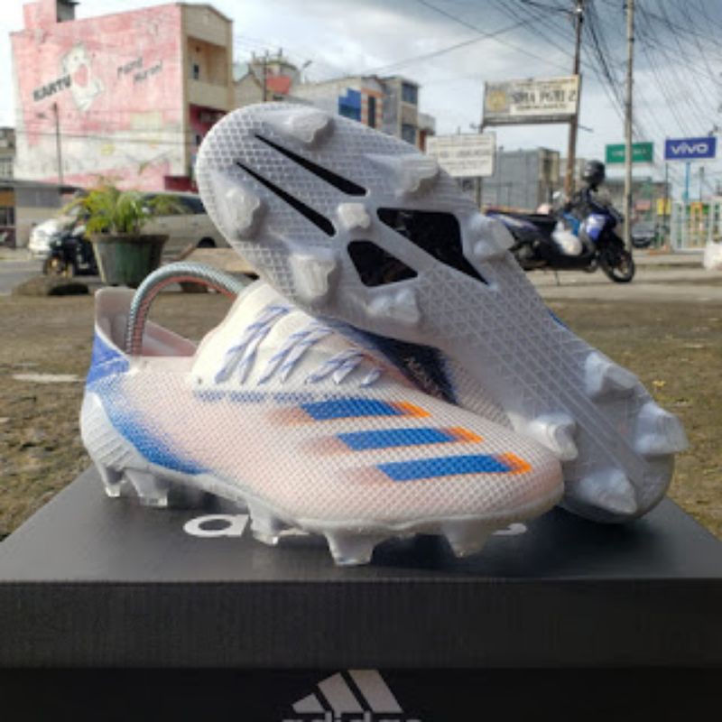 Sepatu Bola Adidas X Ghosted .1 FG - Blue Pink White