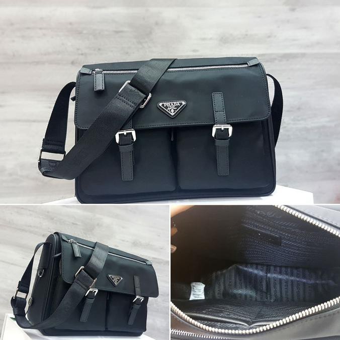 PRADA Nylon Messenger Bag Mirror Quality Tas Kantor Branded Wanita