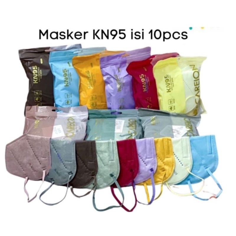 MASKER KN95  COLOR ISI 10/PACK CAREION &amp; WEMASK &amp; MOUSON