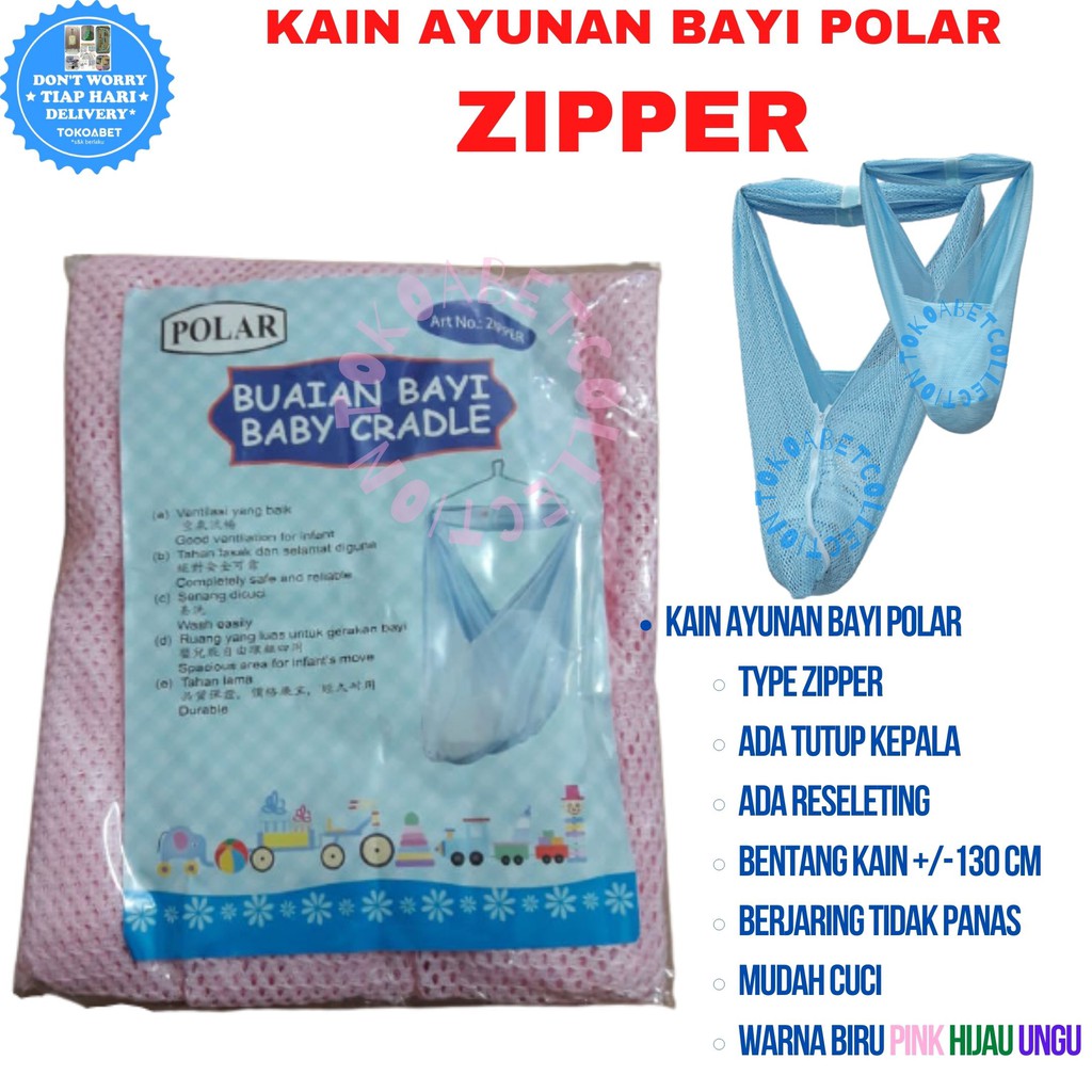 PAKET MANUAL Ayunan Bayi POLAR Kain ZIPPER Per Pegas VARIASI Hanger Perlengkapan Tidur Bayi TOKOABET