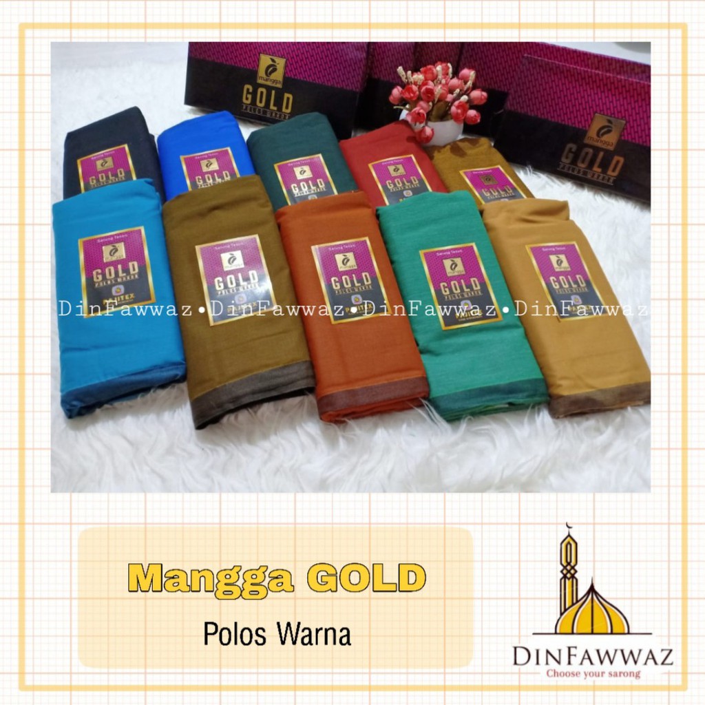KAIN SARUNG MANGGA GOLD POLOS WARNA