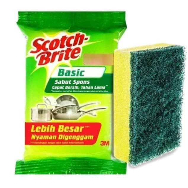 (JSO) Sabut Cuci Piring 3M Scotch Brite ID-T36N / Anti Bakteri daya gosok kuat