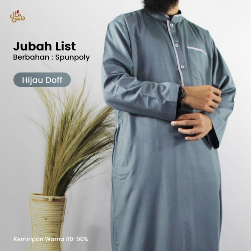 Jubah Gamis Pria Dewasa Lengan Panjang Model List Terlaris