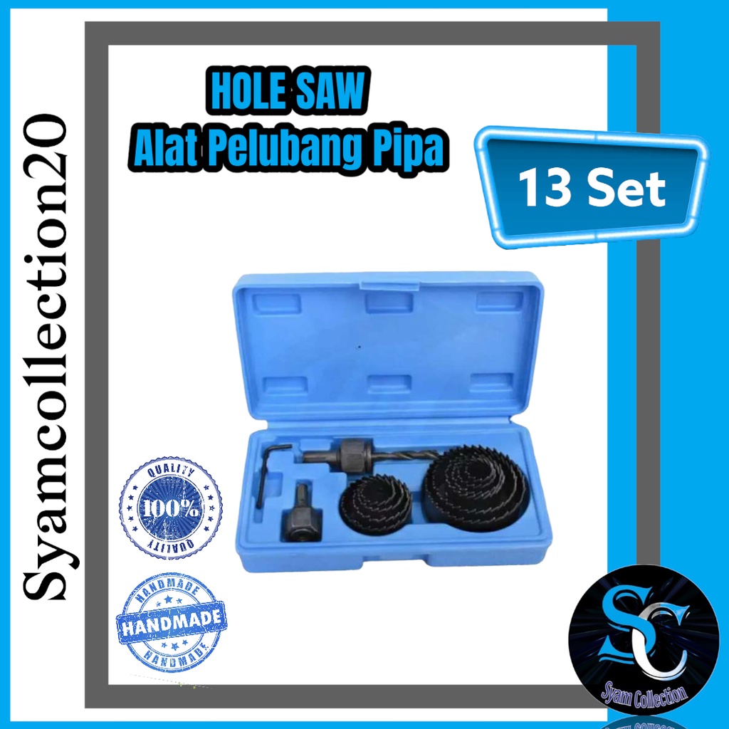 13 Set Pelubang Hidroponik kayu / paralon | Hole Saw Set