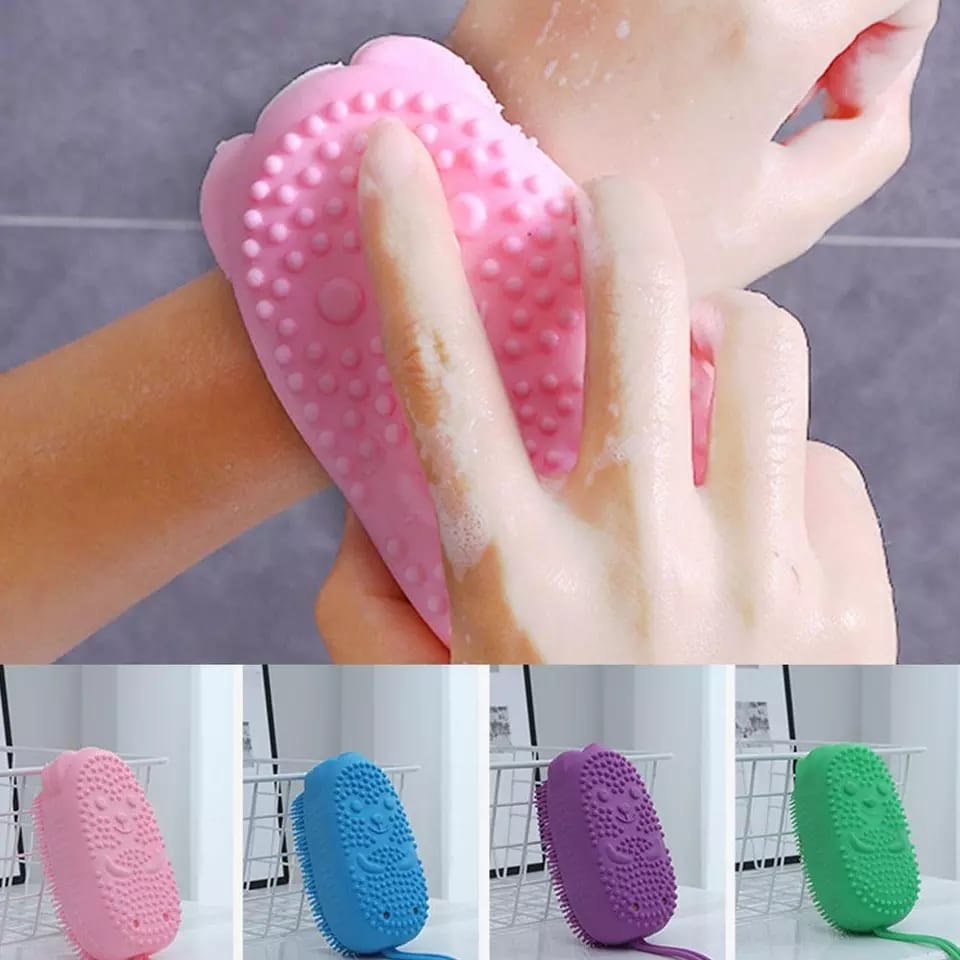 Shower Brush Sabun Batang / Sikat Mandi Dispenser Silicon / Sikat Silicone Lembut / Dispenser Sabun Mandi