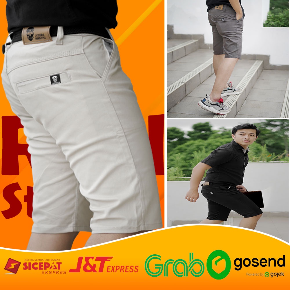 celana pendek chino pria kualitas premium distro bandung original terbaru chinos cowok