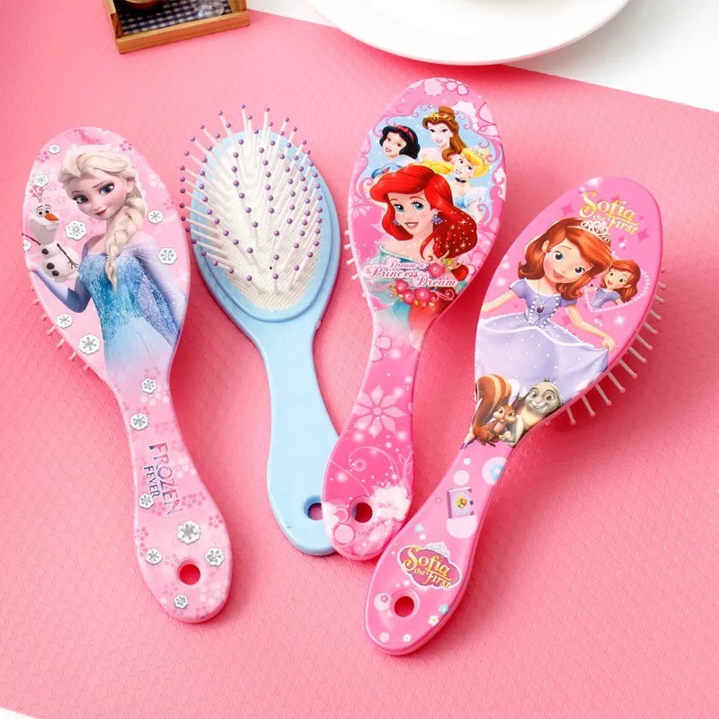 Sisir Rambut Anak Perempuan Karakter Anti Kusut Besar Lucu 17.8cm Massage Hair Comb