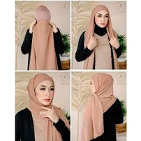 Pashmina Inner bahan Ceruty Instan BY DOLLASTICWEAR