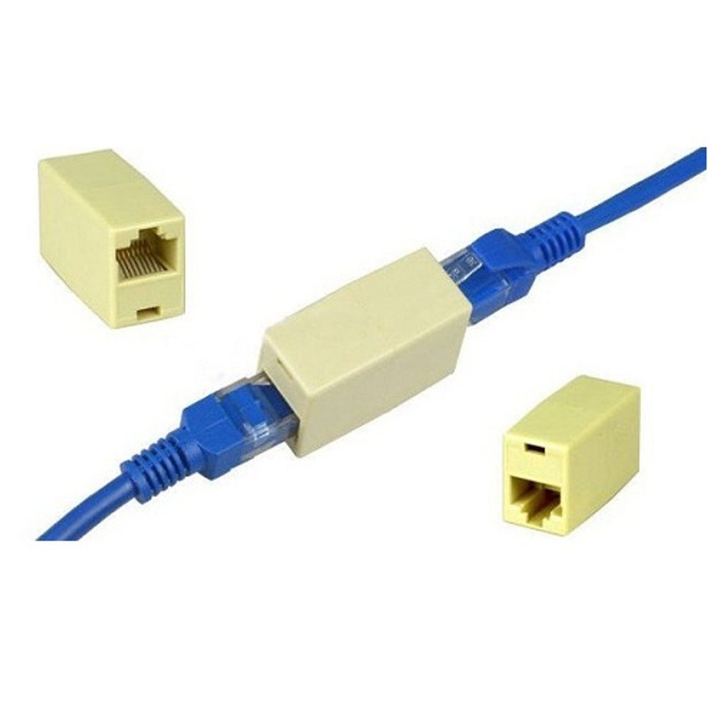 Barel konektor RJ45 female - female / penyambung kabel LAN UTP konektor RJ45