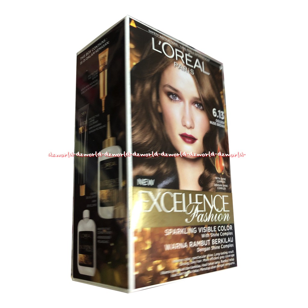 L'oreal New Excellence Fashion 6.13 Golden Nude Brown Pewarna Rambut Cat Rambut Loreal