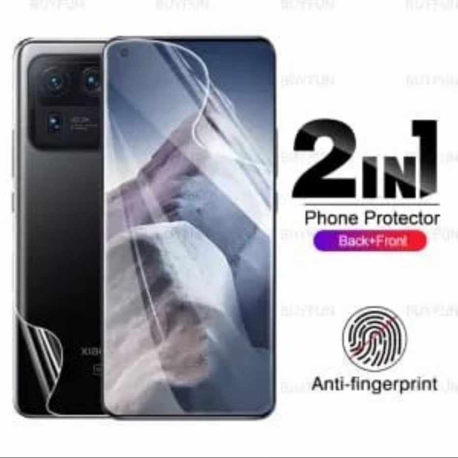 XIAOMI Mi 11 Mi 11 LITE Mi 11 ULTRA ANTI GORES HYDROGEL CLEAR FULL SET DEPAN BELAKANG BENING JELL PELINDUNG LAYAR SCREEN DAN PELINDUNG BELAKANG ANTI JAMUR