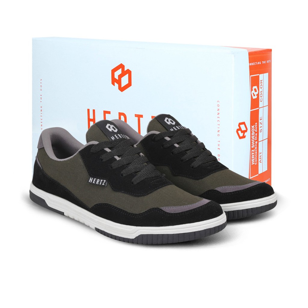 Sepatu Sneakers Pria H 3417 Brand Hertz Sepatu Kets Kuliah Kerja Hangout Harga Murah Berkualitas