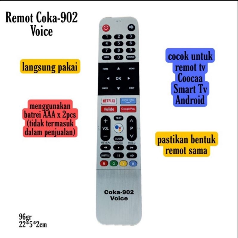 Remote TV Cooca Smart TV Androit