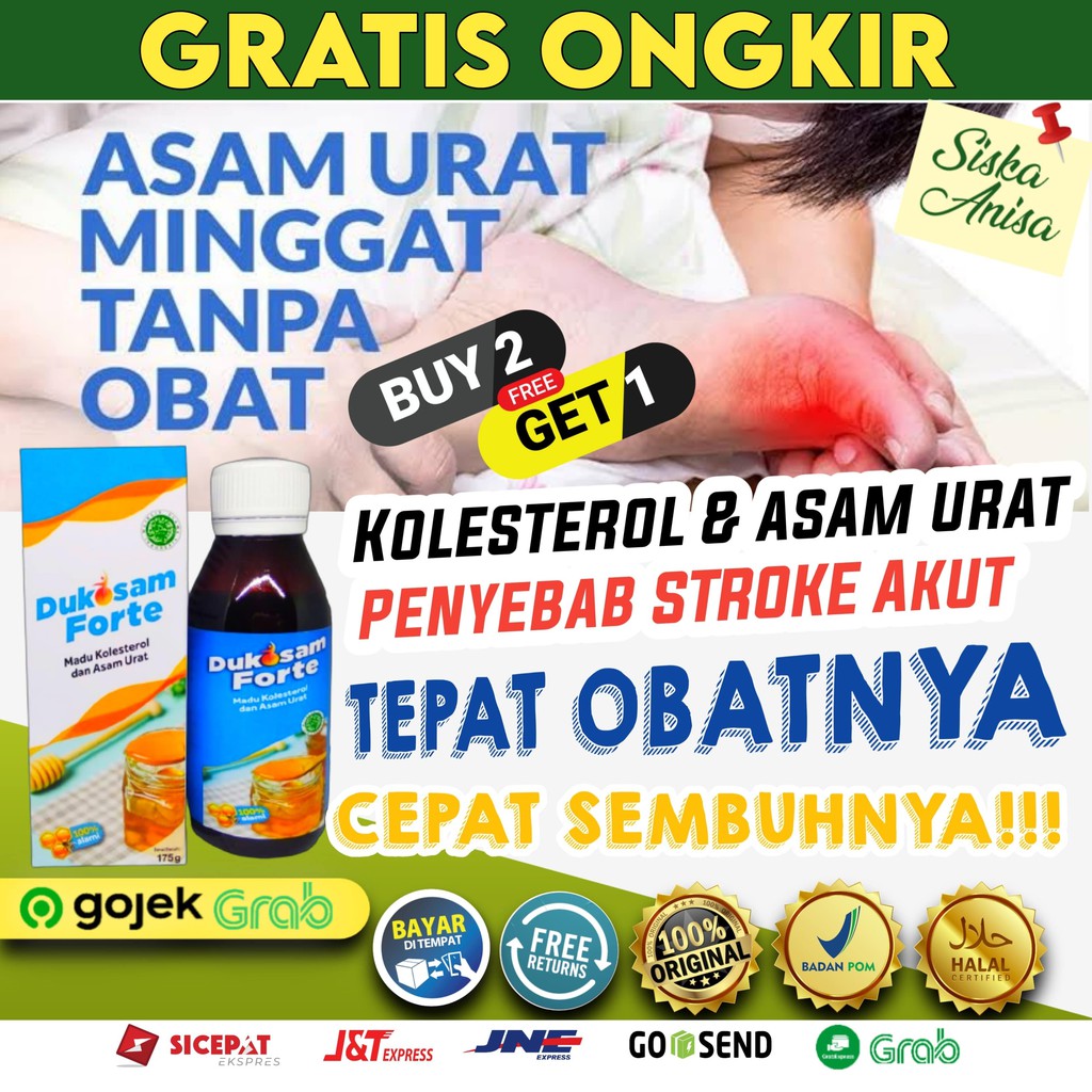 Madu Dukosam Forte Penurun kadar Kolesterol Asam Urat Tinggi Herbal Madu Hutan Asli 100% Original