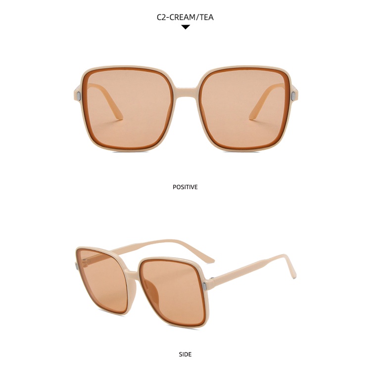 European and American fashion street shooting big frame too personality square sunglasses