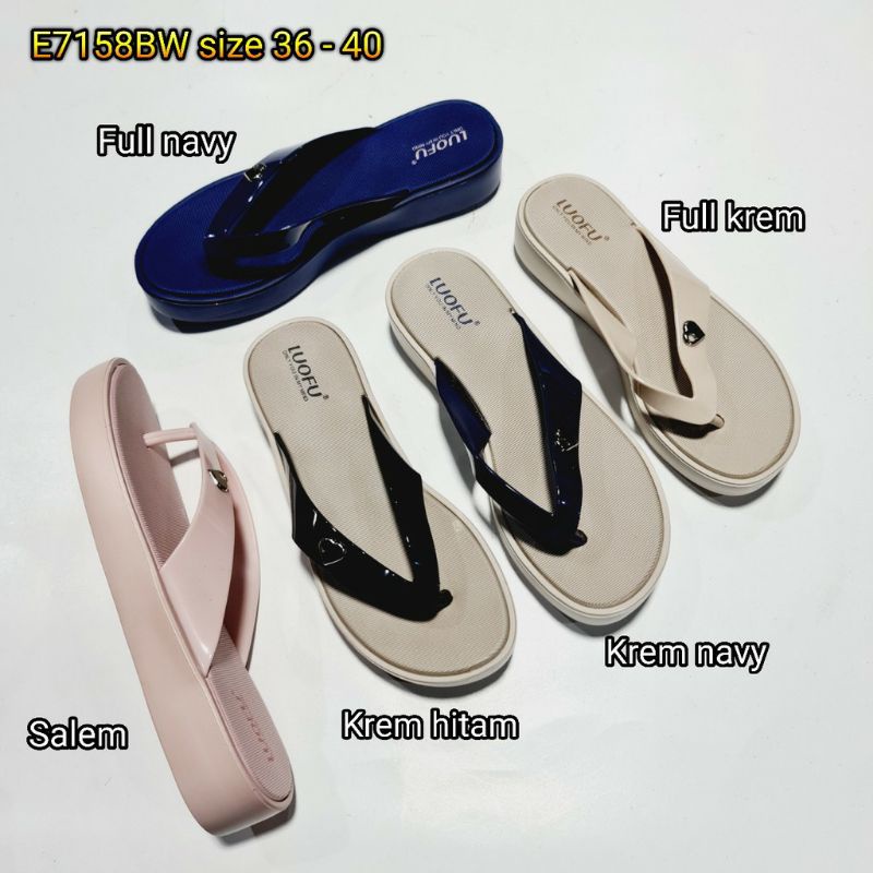 sandal karet japit luofu cewek E7158BW