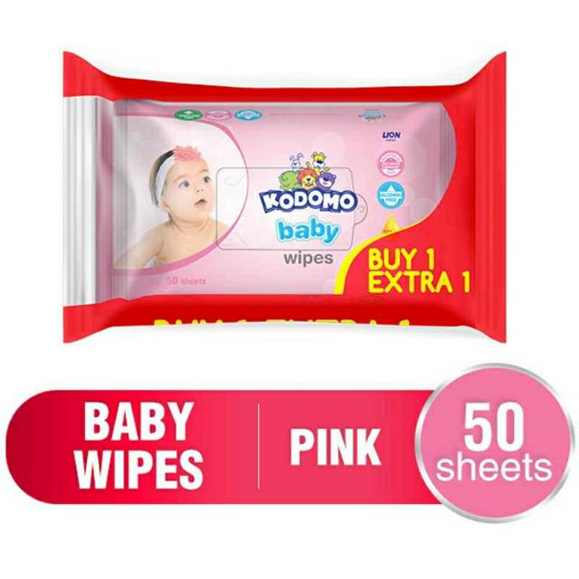 Kodomo Baby Wipes beli 1 Gratis 1 isi 50+50