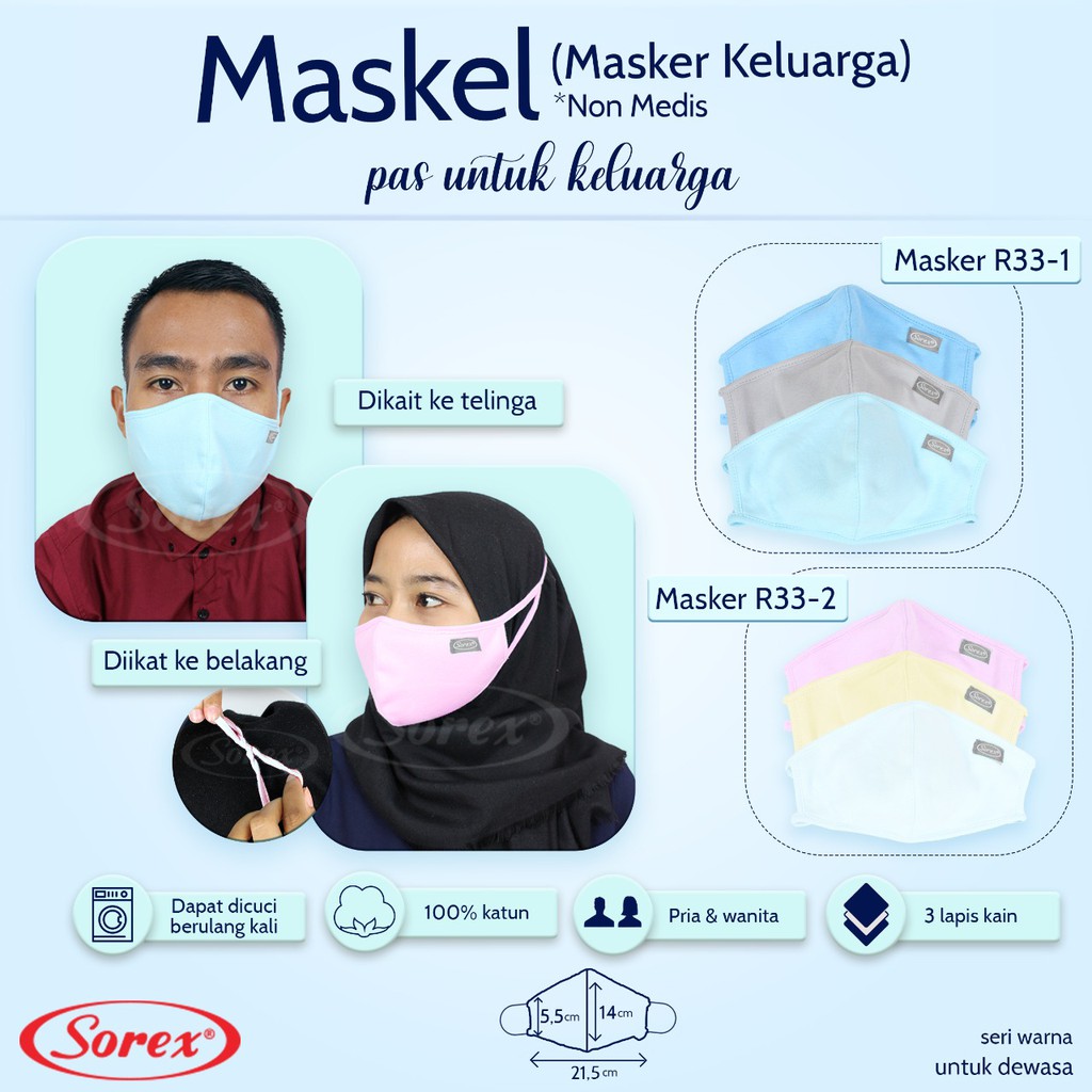 MASKER KAIN SOREX NON MEDIS OBRAL