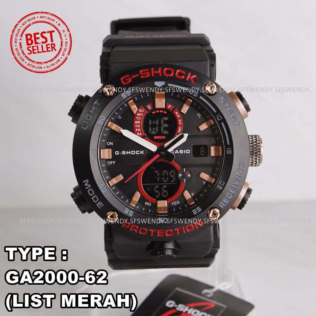 STOK TERBATAS !!!! Jam tangan pria G Shock GWRB-1000 Diameter besar Hijau Hitam army dual time digital anti air