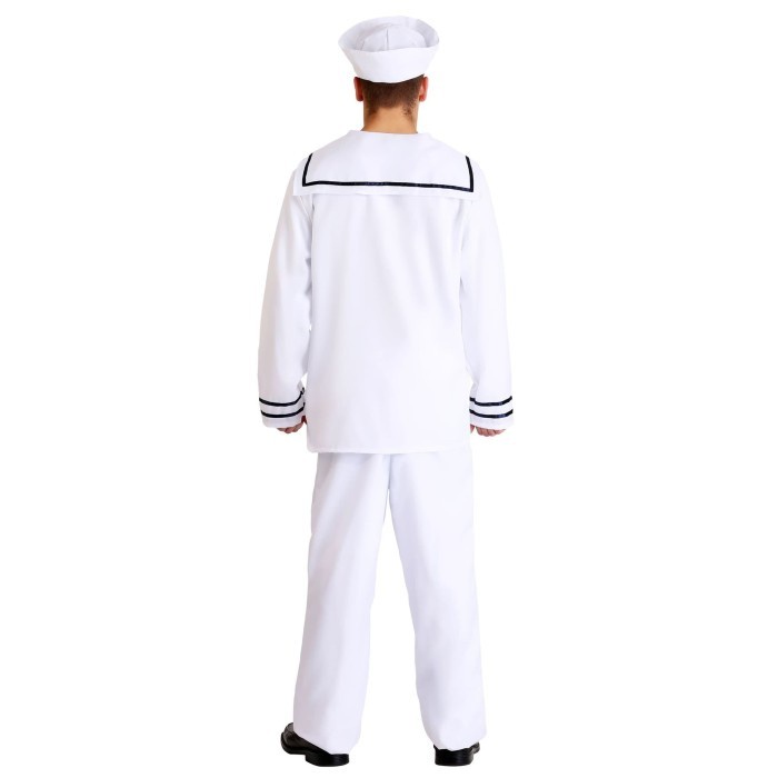 Kostum pelaut popeye sailor captain + topi cosplay halloween