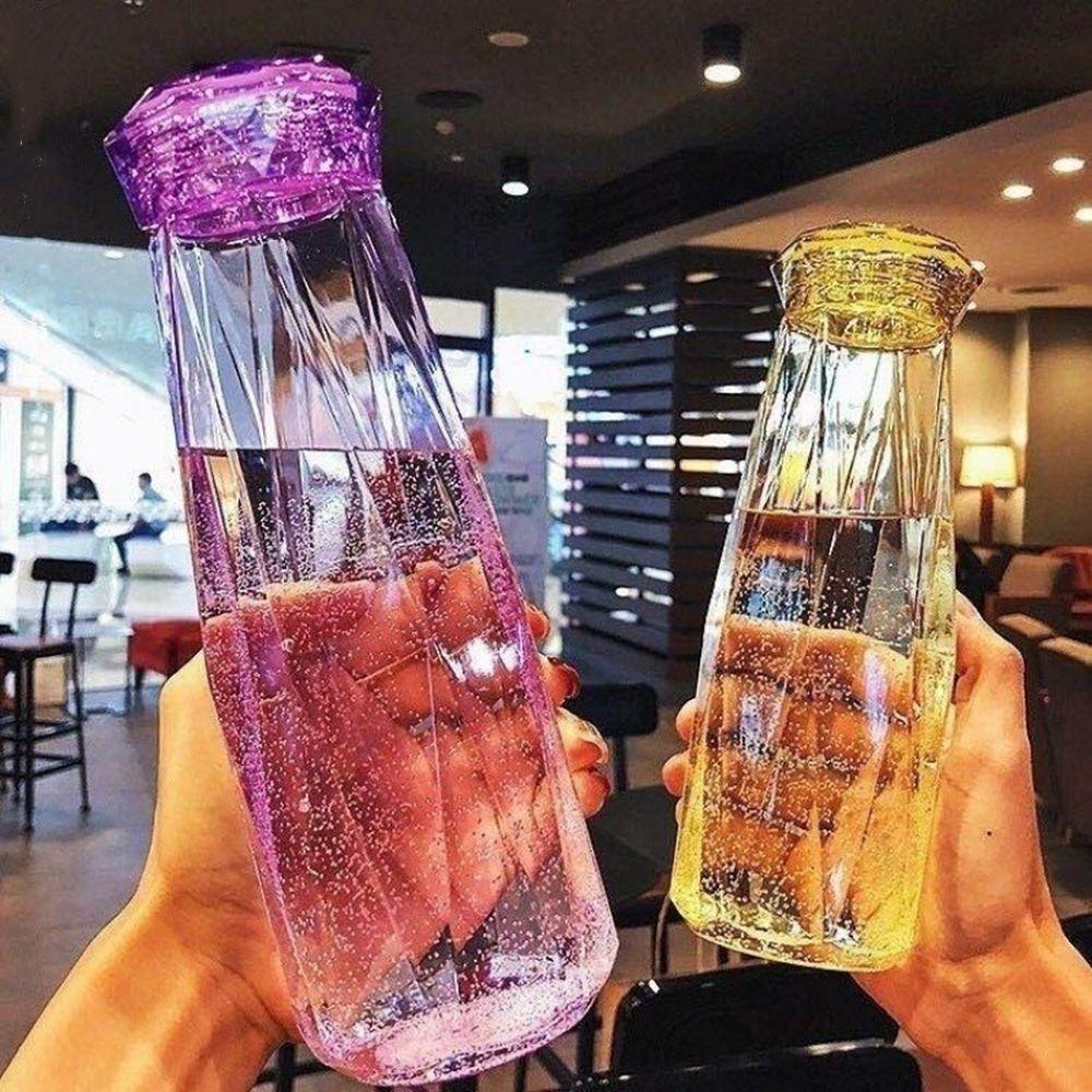 Solighter Water Bottle Cute Couple Cup Botol Kaca Kristal