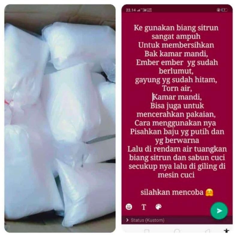 Biang CITRUN bubuk ajaib multifungsi pembersih pakaian dan Bubuk Pembersih Kerak Panci