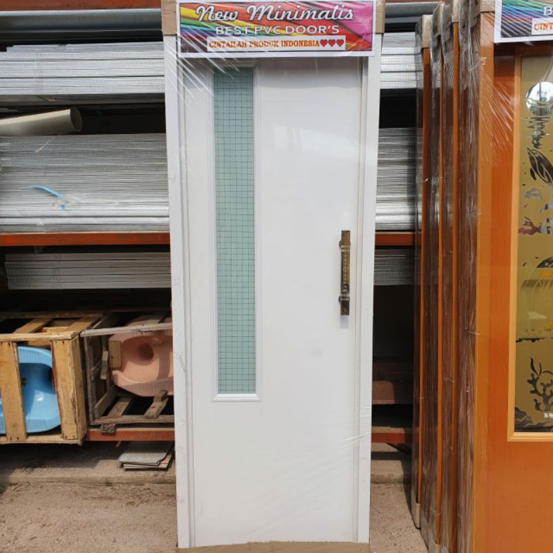  Pintu  Kamar  Mandi  PVC Kaca  Buram  Kaca  Es GLASSY Super 