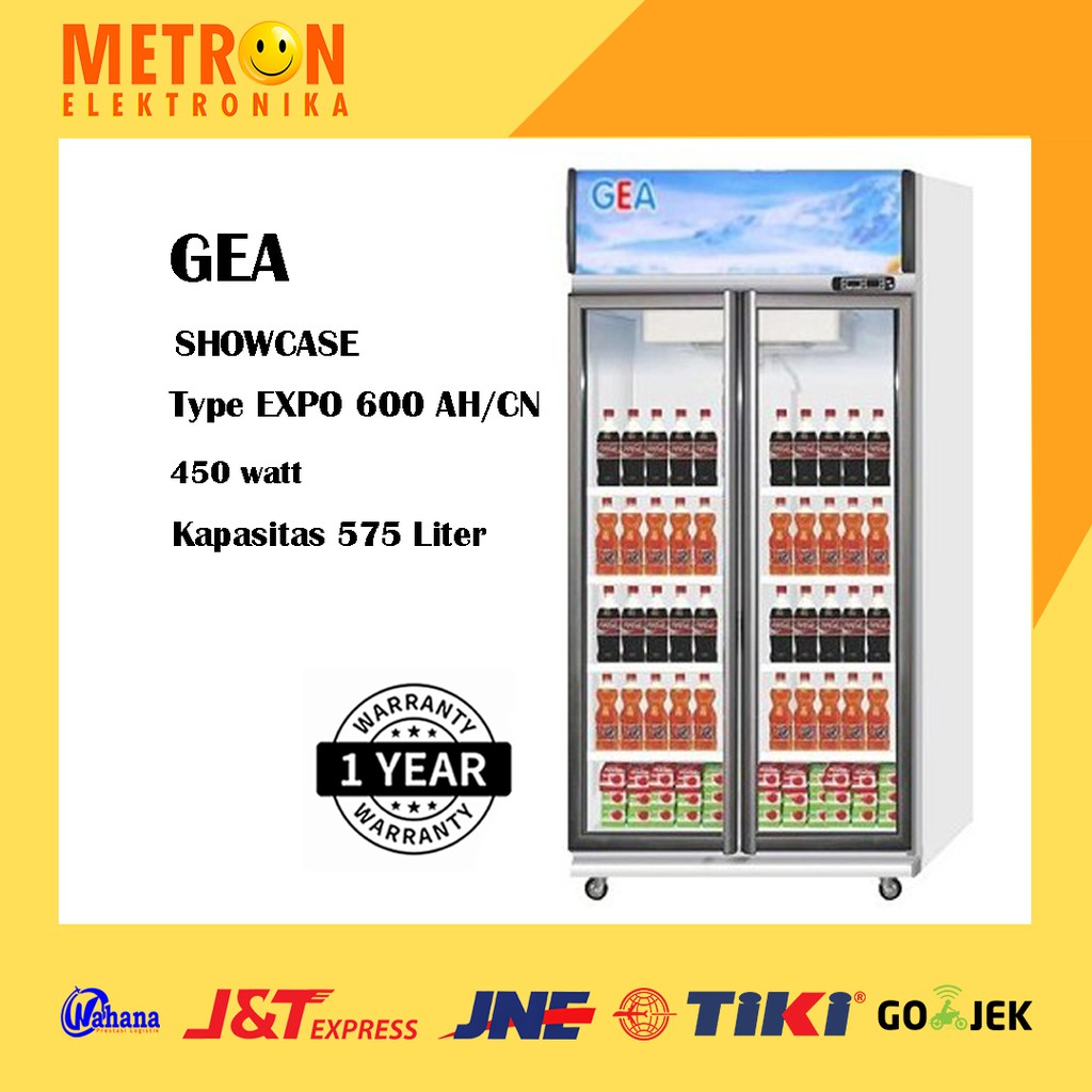 GEA EXPO 600 AH/CN / DISPLAY COOLER SHOWCASE 2 DOORS 575 LITER 450 WATT / EXPO600AHCN