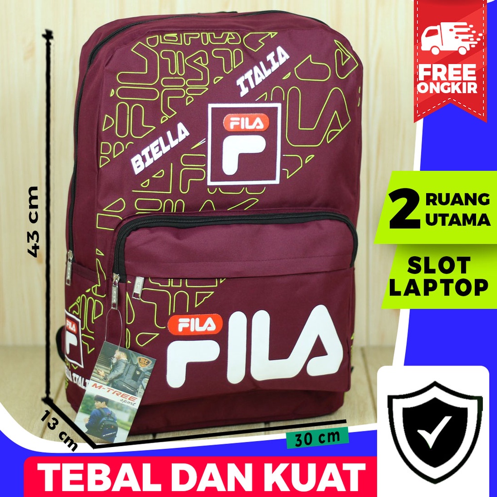 Jual Tas Distro Merah Backpack Punggung SD SMP Ransel Gendong Multifungsi Awet Bahan Tebal Simple