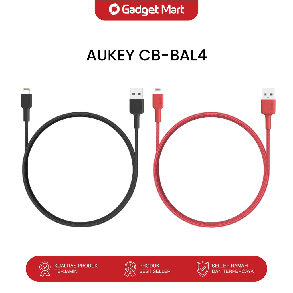 AUKEY CB-BAL4 Cable MFi USB-A to Lightning 2m
