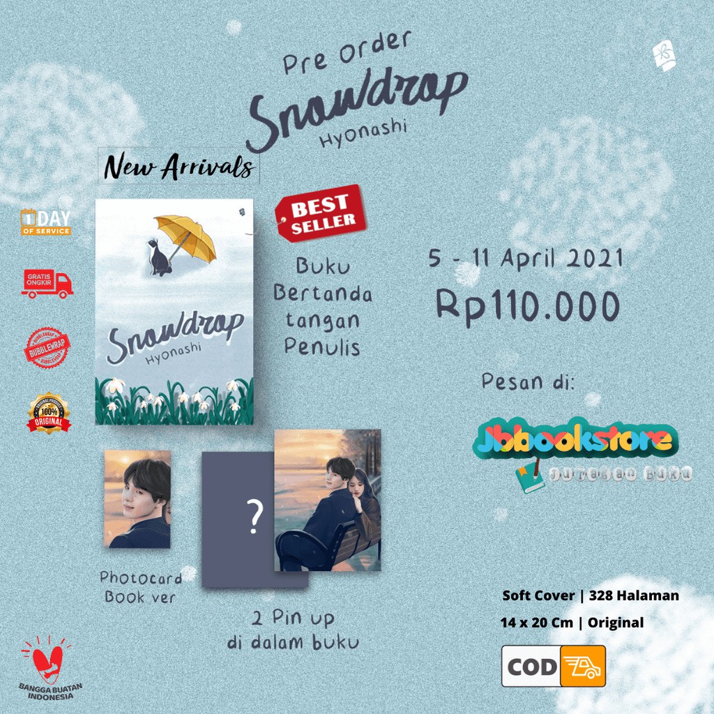 [ READY STOK ] Novel Snowdrop + TTD - Hyonashi