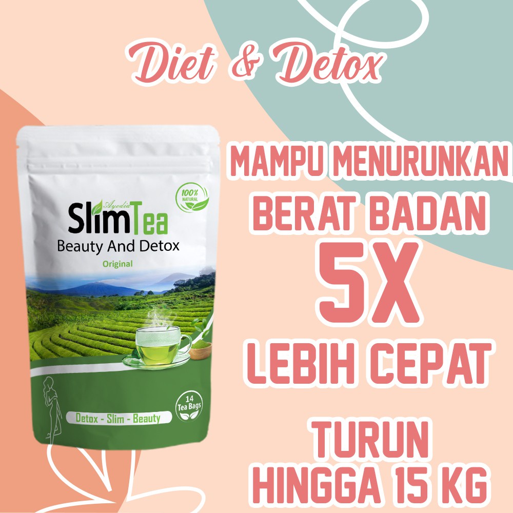 TEH DIET PELANGSING DETOX PELUNTUR LEMAK BADAN HERBAL ALAMI / OBAT JAMU DIET DAUN JATI CINA AMPUH O1