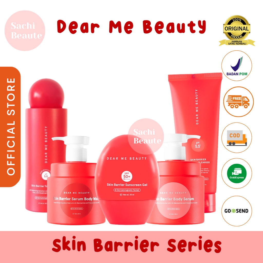 Dear Me Beauty Skin Barrier Series DMB New Product Face Gel Cleanser Toner Essence Serum Body Wash Body Serum Sunscreen Gel SPF 50+ PA ++++