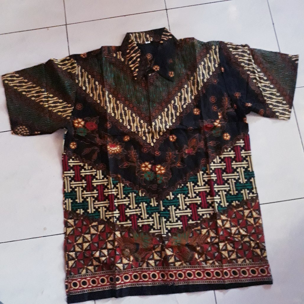 Grosir Trolistore Kemeja Batik Pria Motif Kembang Sinaran Pe Lengan Pendek Seragam Batik Pekalongan