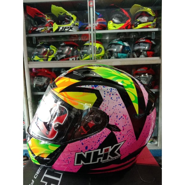 helm NHK RX9 KAREL ABRAHAM WINTER BLACK PINK