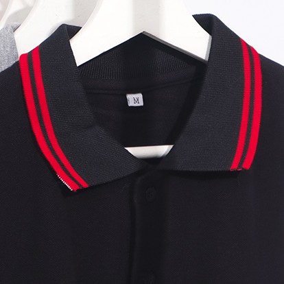 Polo Shirt KATUN Fashion Pria Casual Hitam Merah / Kaos Polo