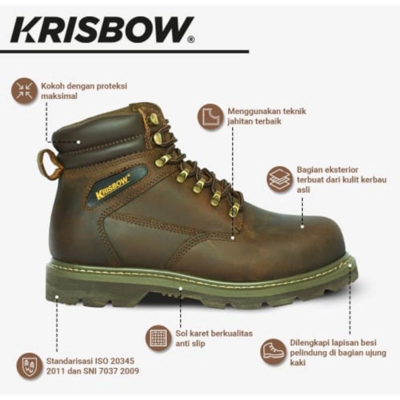 Krisbow Vulcan Sepatu Pengaman Safety Shoes Original