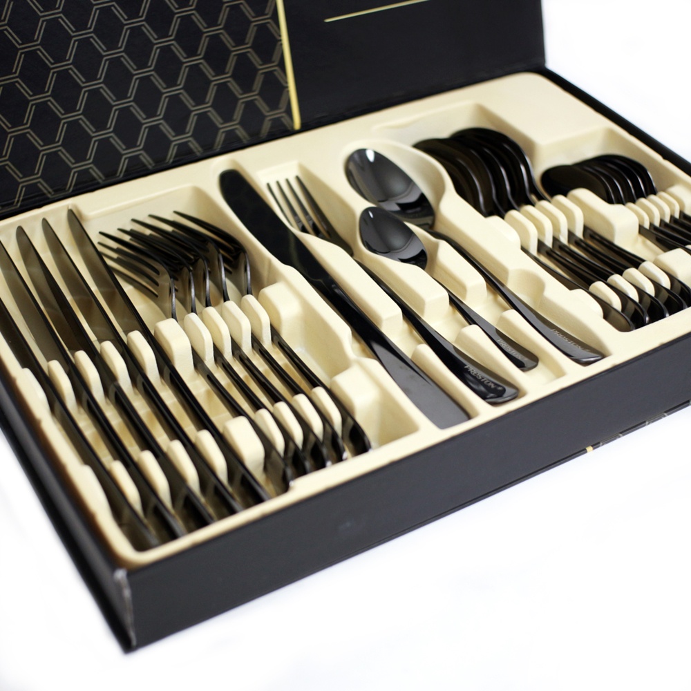 FM - PRESTON COOKWARE - Premium Cutlery Set 24 pcs Stainless Steel / PERALATAN MAKAN SET