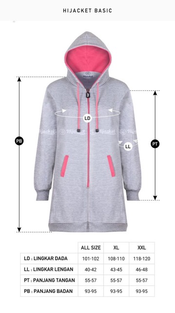 Hijacket Jaket Muslimah BASIC All Size Jaket Cewek Wanita Murah-2