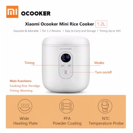 Jual OCOOKER Mini Rice Cooker 1.2L Intelligent Electric | Shopee Indonesia