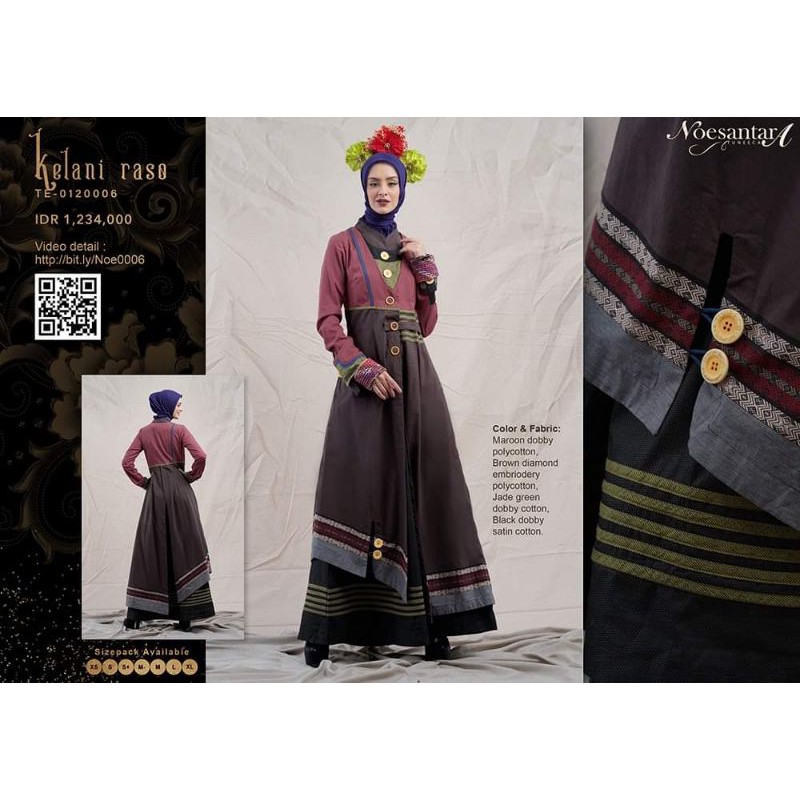 Tuneeca TE-0120006 Tuneeca Noesantara Diskon Sale Promo Gamis Longdress Baju Pesta Batik