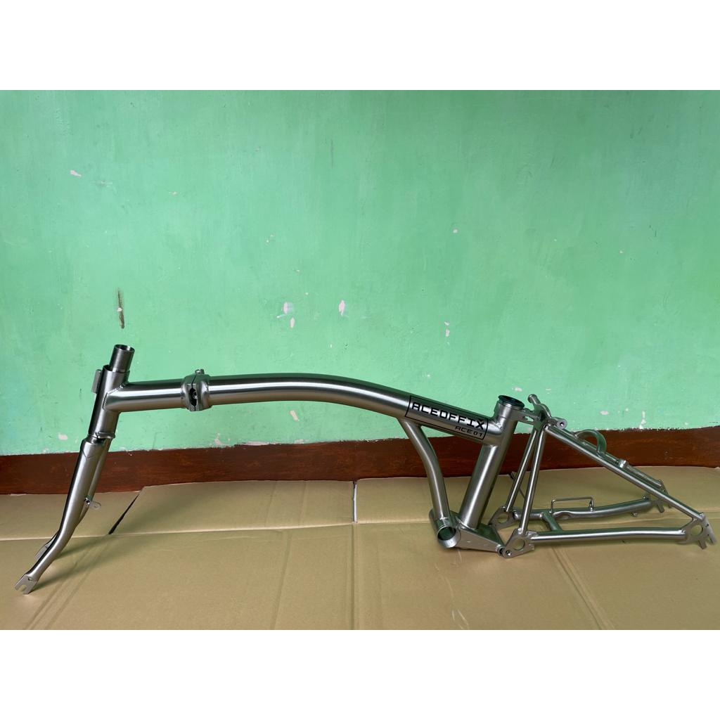 Frame Aceoffix Set 16inch Vbrake Cromoly plus Handlepost Titanium