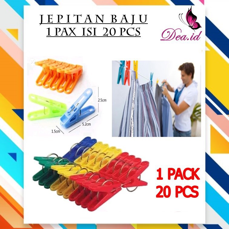 SERBA GROSIR TERMURAH CAPITAN JEPITAN BAJU ZEN LAUNDRY 1 pak isi 20 pcs