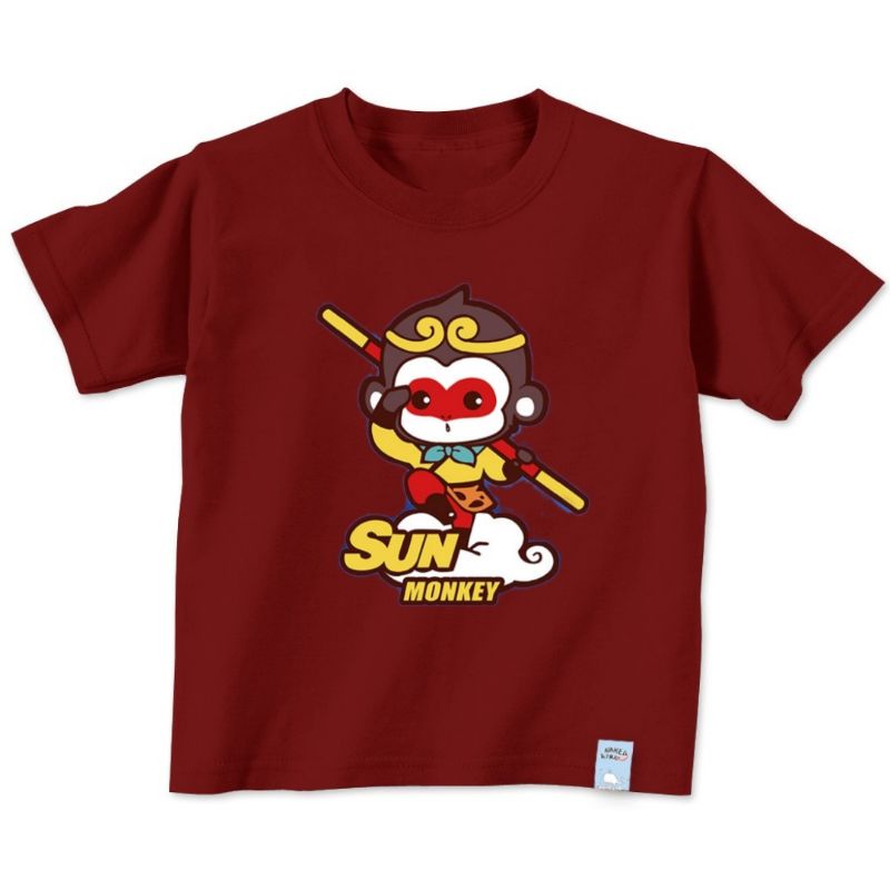 Baju Oblong Anak Sun Monkey King Kaos Anak Distro Baju Anak idel Untuk Anak Usia 2 sampai 10tahun