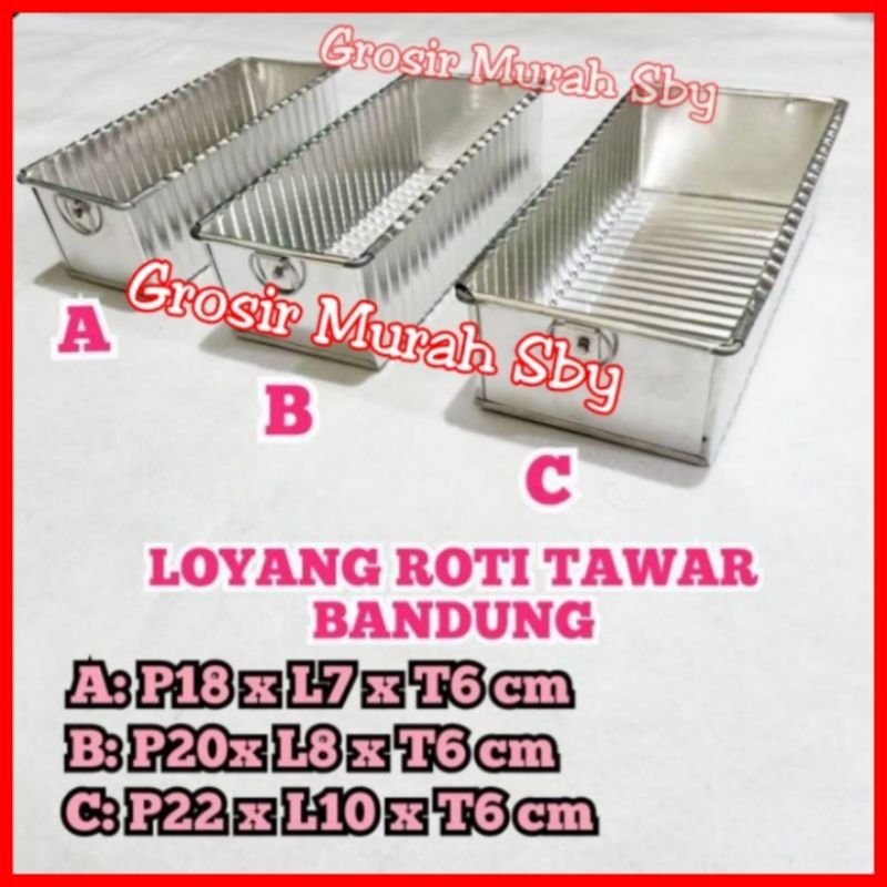 Loyang cetakan roti tawar bandung / bergerigi
