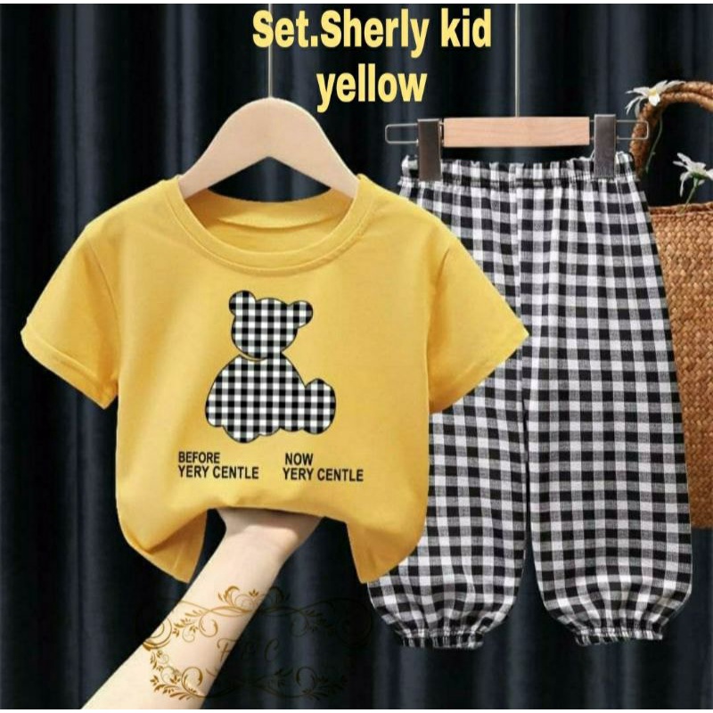 Setelan Anak Perempuan / Set Anak 2-6 Tahun Tiga Ukuran / Set Sherly / Matt Babyteri + Katun Kotak