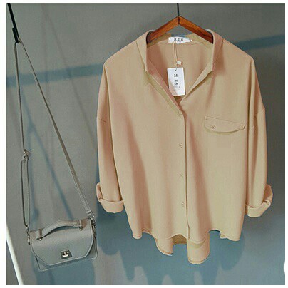 [Blouse Emma Varian Warna RO] Blouse Wanita Twiscont Biru/Putih/Grey/Merah/Pink/Cream