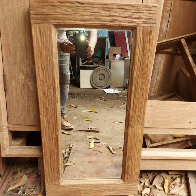 ---Terbaru--- cermin kayu erosi cermin dinding custom bingkai erosi